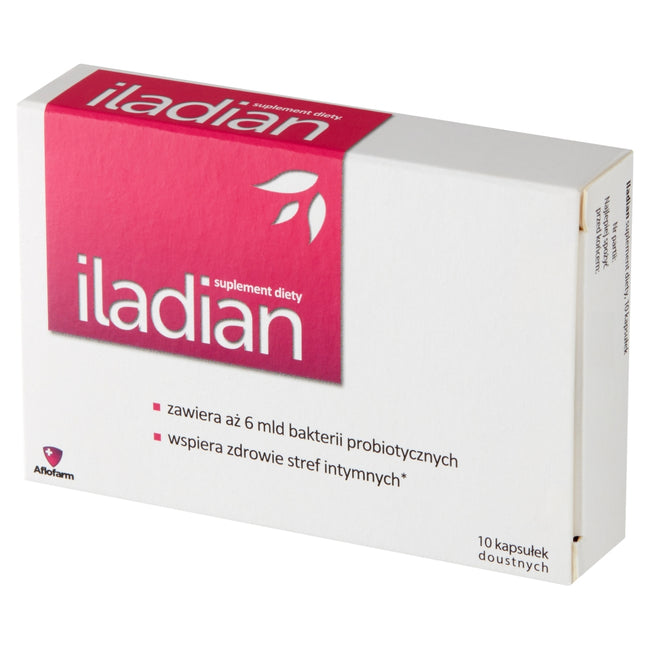 Iladian Suplement diety wspierający zdrowie stref intymnych 10 kapsułek doustnych
