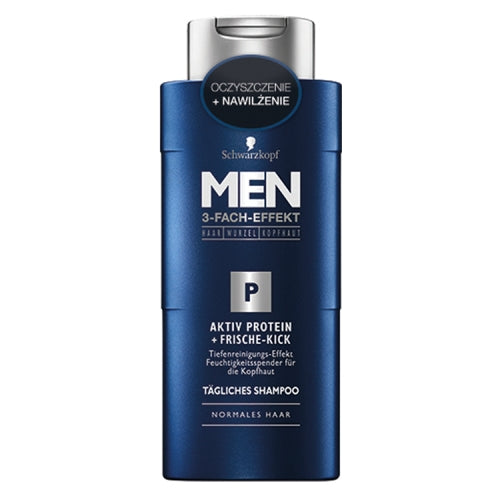 Schwarzkopf Men Activ Protein + Frische-Kick Shampoo szampon do włosów do codziennego stosowania 250ml