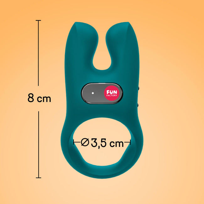 FUN FACTORY Nos Vibrating Cock Ring wibrujący pierścień erekcyjny zielony