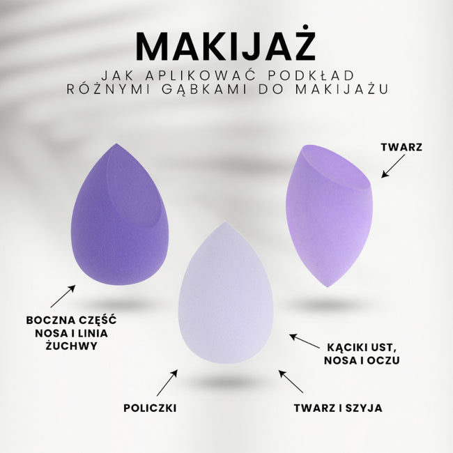 Donegal Blending Sponge gąbki do makijażu w etui 4szt. 4345