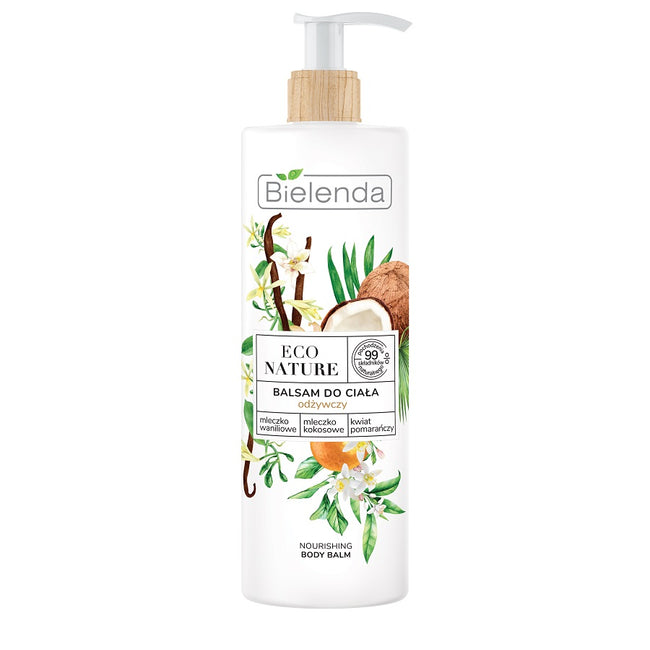 Bielenda Eco Nature balsam do ciała odżywczy Mleczko Waniliowe & Kokosowe & Kwiat Pomarańczy 400ml