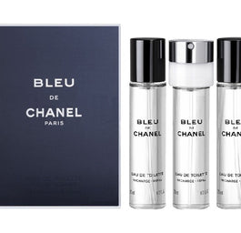 Chanel Bleu de Chanel Pour Homme zestaw woda toaletowa spray + wkłady 3x20ml