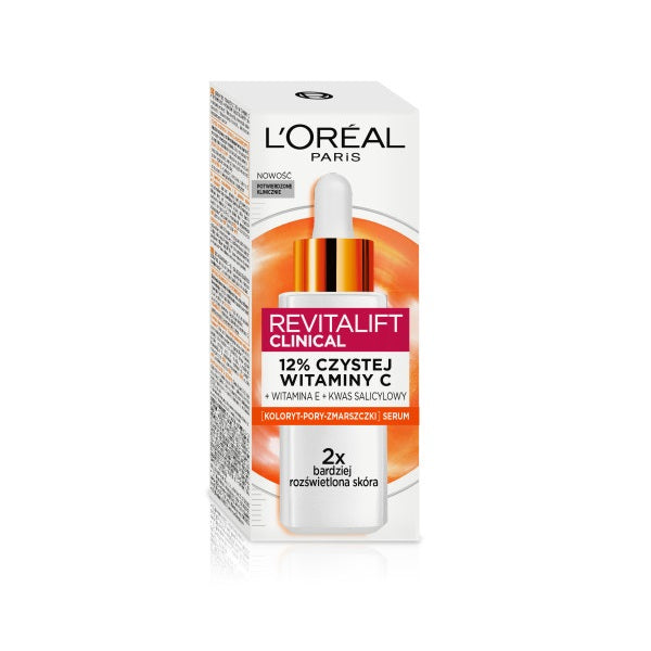 L'Oreal Paris Revitalift Clinical rozświetlające serum do twarzy z 12% czystej witaminy C 30ml