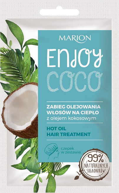 Marion Enjoy Coco zabieg olejowania włosów na ciepło z olejem kokosowym 20ml