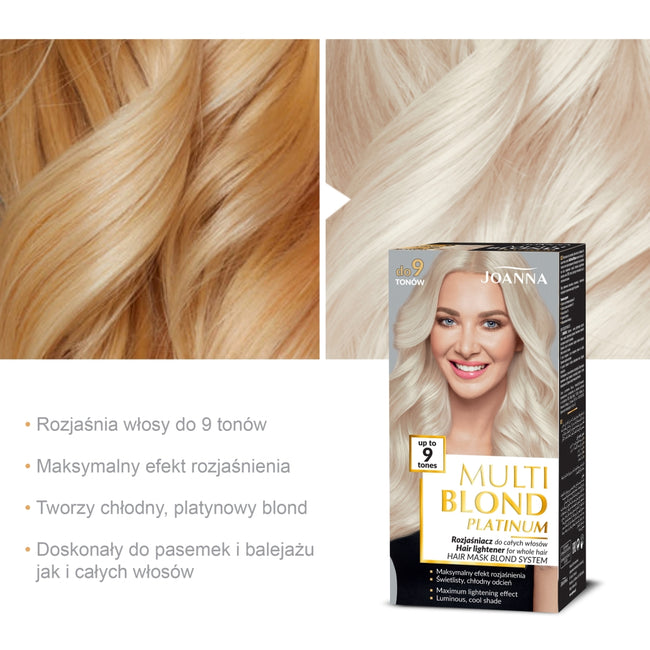 Joanna Multi Blond Platinum rozjaśniacz do całych włosów do 9 tonów
