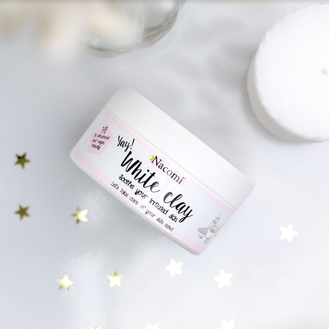 Nacomi White Clay biała glinka nawilżająco-łagodząca 50g