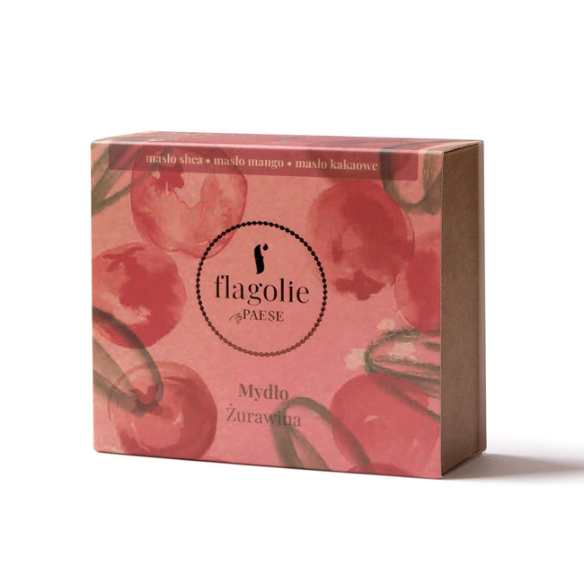 Flagolie Mydło wegańskie w kostce Żurawina 90g