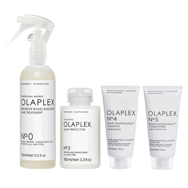 Olaplex Hair Rescue Kit zestaw do profesjonalnej regeneracji zniszczonych włosów No.0 155ml + No.3 100ml + No.4 30ml+ No.5 30ml