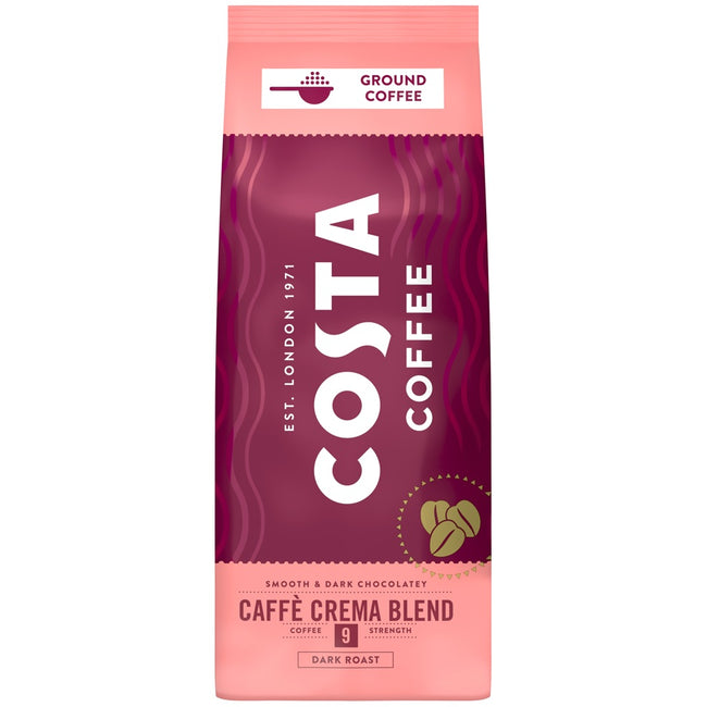 COSTA COFFEE Caffe Crema Blend kawa palona mielona Dark Roast 500g