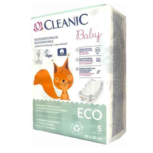 CLEANIC Baby ECO podkłady jednorazowe dla niemowląt 5szt.