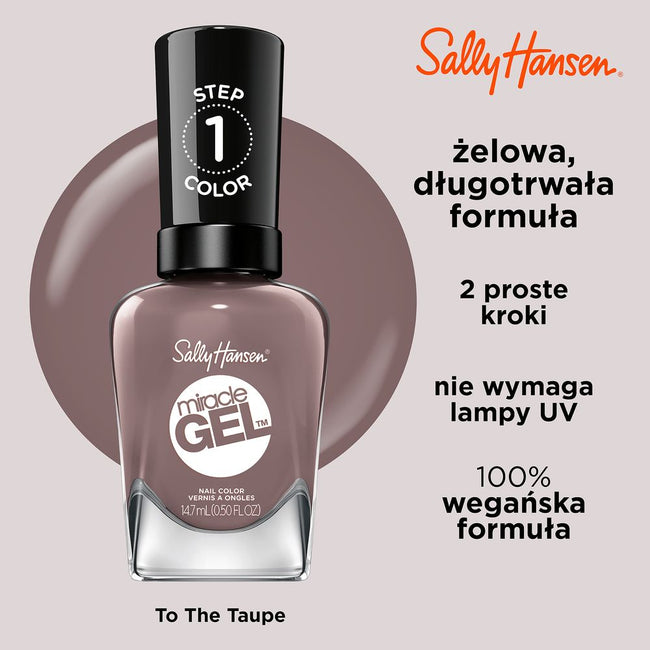Sally Hansen Miracle Gel żelowy lakier do paznokci 205 To The Taupe 14.7ml