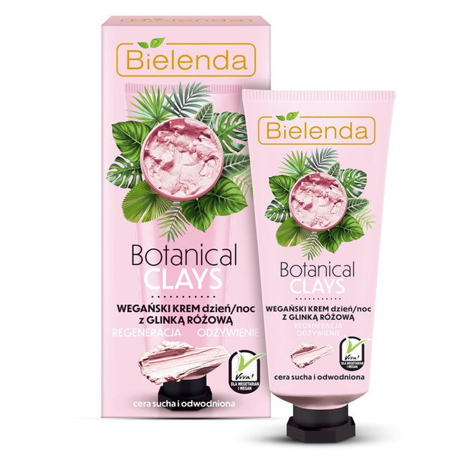 Bielenda Botanical Clays wegański krem na dzień i noc z glinką różową 50ml