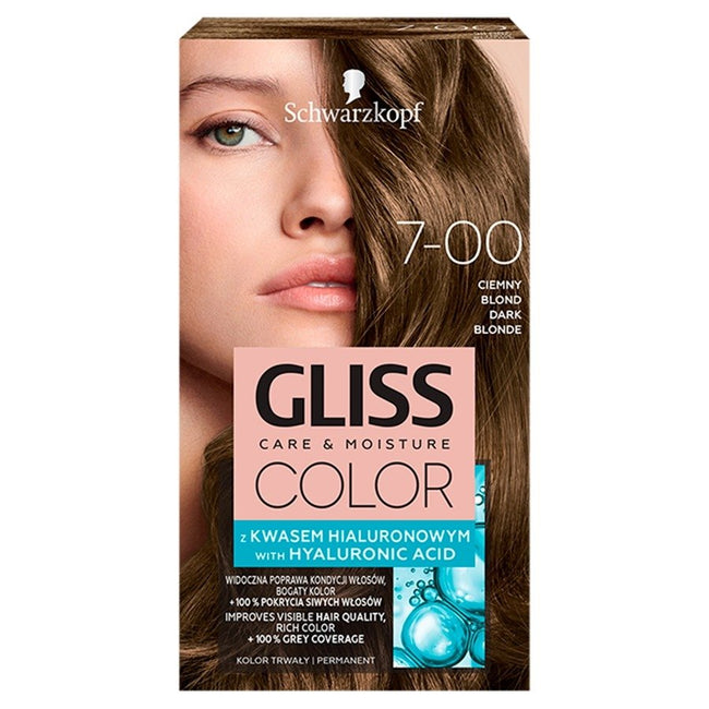 Gliss Color Care & Moisture farba do włosów 7-00 Ciemny Blond