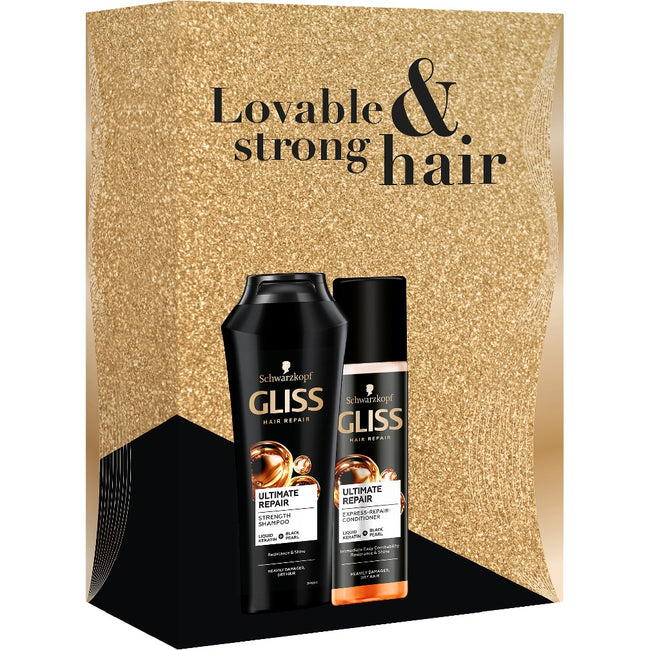 Gliss Kur Ultimate Repair zestaw szampon do włosów 250ml + odżywka do włosów 200ml