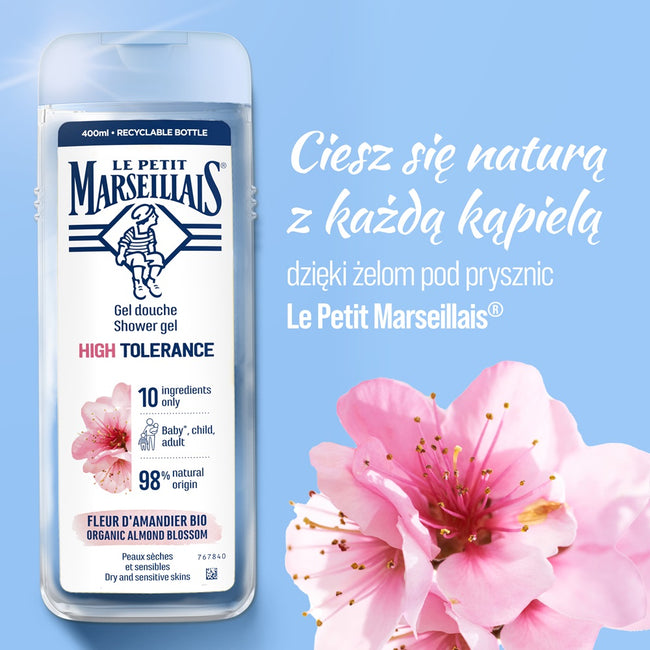 Le Petit Marseillais Delikatny żel pod prysznic o wysokiej tolerancji z Kwiatem Migdału BIO 400ml