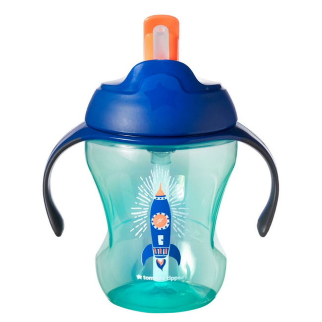 Tommee Tippee Straw Cup kubek niekapek ze słomką 6m+ Boy 230ml