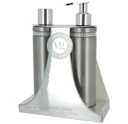 Vivian Gray Grey Crystals zestaw Luxury Shower Gel żel pod prysznic 250ml + Luxury Body Lotion balsam do ciała 250ml