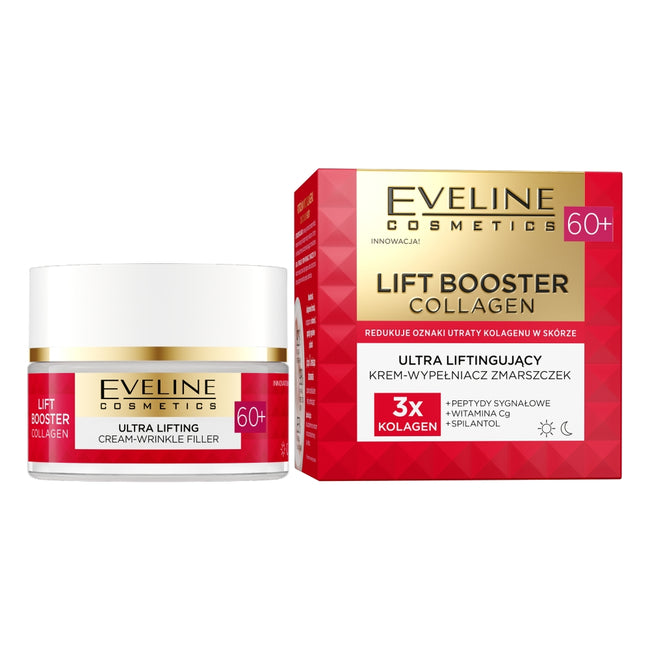 Eveline Cosmetics Lift Booster Collagen ultra liftingujący krem-wypełniacz zmarszczek 60+ 50ml