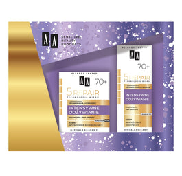 AA Technologia Wieku 5Repair 70+ zestaw krem intensywnie regenerujący 50ml + krem pod oczy nawilżająco-odżywczy 15ml