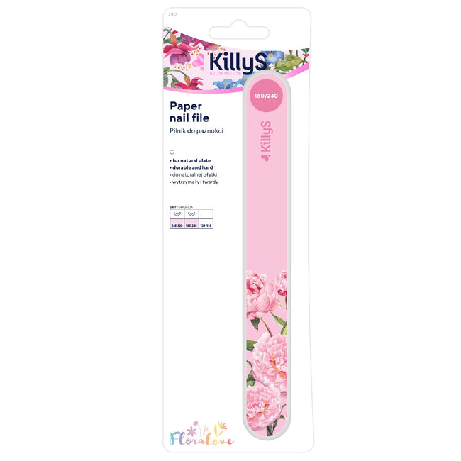 KillyS Floralove pilnik różowy prosty 180/240