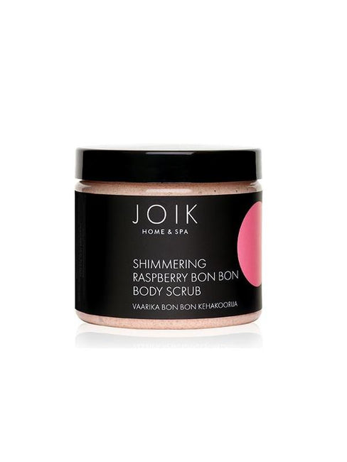 JOIK Home&Spa Shimmering Body Scrub rozświetlający peeling do ciała Malinowy Cukierek 210g