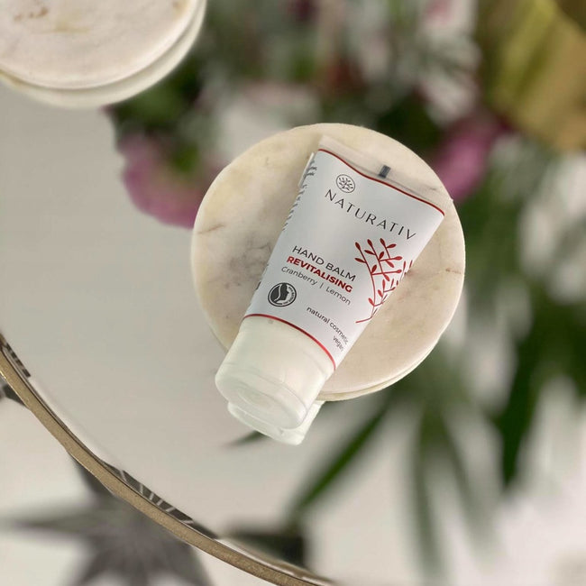 Naturativ Revitalising Hand Balm mini rewitalizujący balsam do rąk Żurawina & Cytryna 50ml