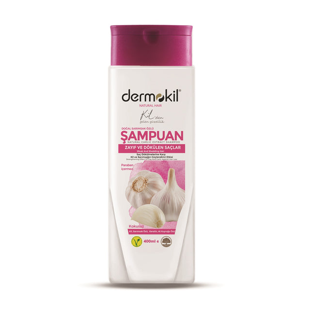 Dermokil Natural Hair szampon do włosów osłabionych Garlic 400ml