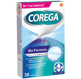 Corega Bio Formula tabletki do czyszczenia protez zębowych 30szt