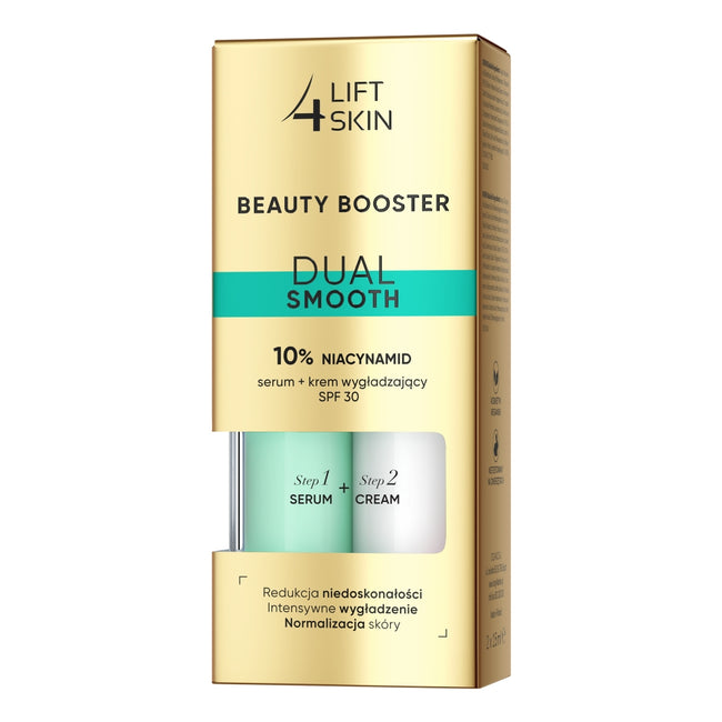 Lift4Skin Beauty Booster Dual Smooth 10% Niacynamid serum + krem wygładzający SPF30+ 2x15ml