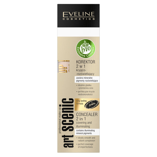 Eveline Cosmetics Art Scenic Concealer 2w1 korektor kryjąco-rozświetlający 08 Porcelain 7ml