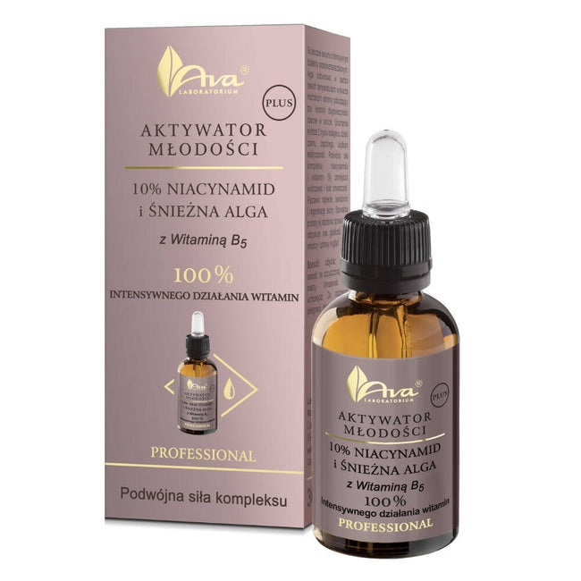 Ava Laboratorium Aktywator Młodości PLUS serum 10% Niacynamid i Śnieżna Alga 30ml