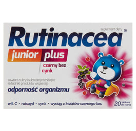 Rutinacea Junior Plus suplement diety wspierający odporność organizmu 20 tabletek do ssania