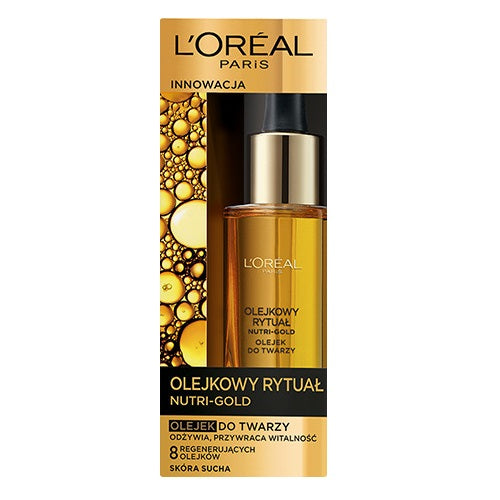 L'Oreal Paris Nutri-Gold Olejkowy Rytuał olejek do twarzy skóra sucha 30ml