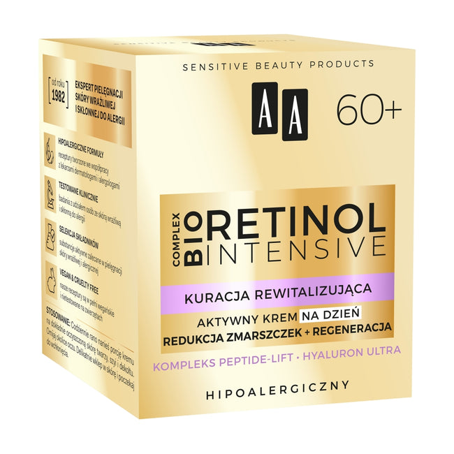 AA Retinol Intensive 60+ aktywny krem na dzień redukcja zmarszczek+regeneracja 50ml