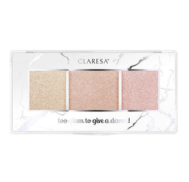 Claresa Too Glam To Give A Damn paleta rozświetlaczy 12 Golden Glow 12.5g