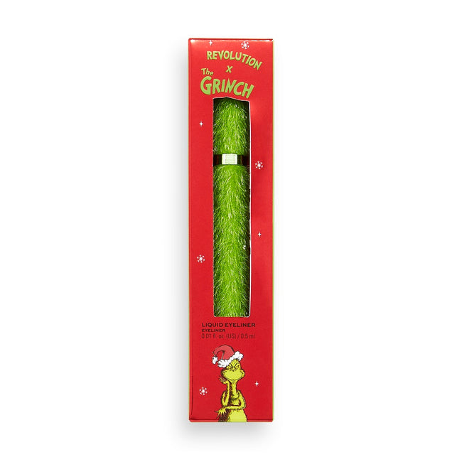 Makeup Revolution The Grinch x Revolution Resting Grinch Face Liquid Eyeliner płynny eyeliner w pisaku Black 0.5ml