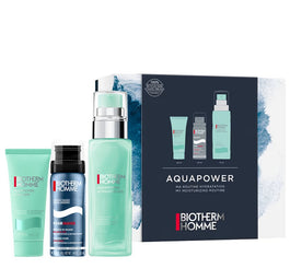 Biotherm Homme Aquapower My Moisturizing Routine zestaw żel oczyszczający 40ml + pianka do golenia 50ml + żel nawilżający do twarzy 75ml