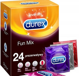 Durex Durex prezerwatywy Fun Mix lateksowe 24 szt