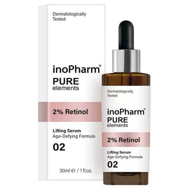 InoPharm Pure Elements liftingujące serum do twarzy z 2% retinolem 30ml