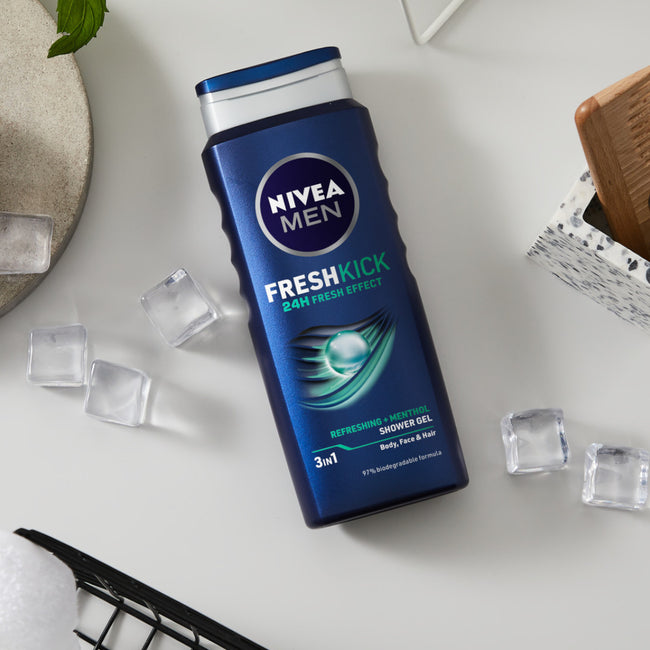 Nivea Men Fresh Kick 3w1 żel pod prysznic 500ml