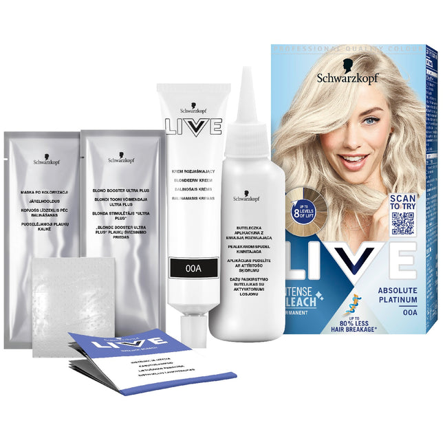 Schwarzkopf Live Intense Bleach rozjaśniacz do włosów 00A Absolute Platinum