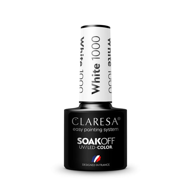 Claresa Soak Off UV/LED Color lakier hybrydowy 1000 White 5g