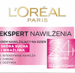 L'Oreal Paris Ekspert Nawilżenia krem nawilżający na dzień do skóry suchej i wrażliwej 50ml