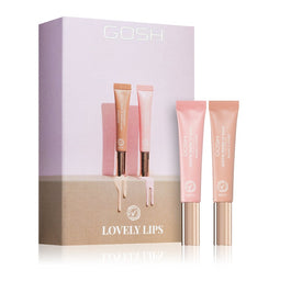 Gosh Lovely Lips zestaw Soft’n Tinted Lip Balm balsam do ust 002 Nougat 8ml + Soft’n Tinted Lip Balm  balsam do ust 003 Rose 8ml