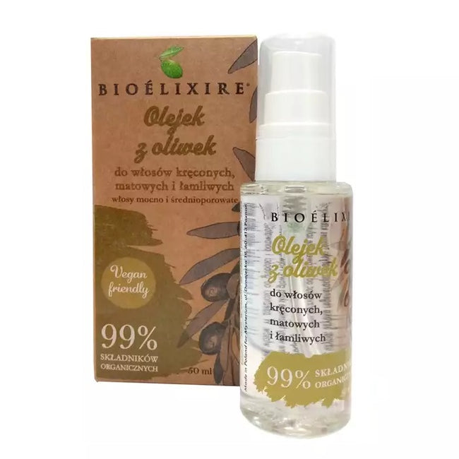 BIOELIXIRE Olejek z oliwek do włosów kręconych matowych i łamliwych 50ml