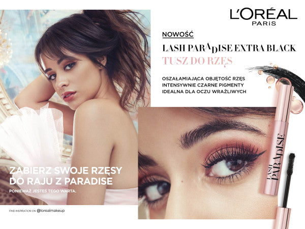 L'Oreal Paris Lash Paradise Mascara tusz do rzęs Intense Black 6.4ml