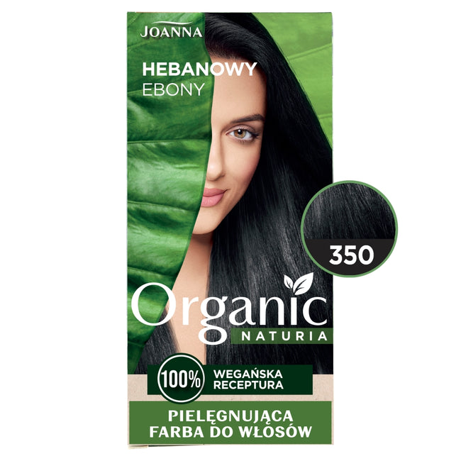 Joanna Naturia Organic pielęgnująca farba do włosów 350 Hebanowy
