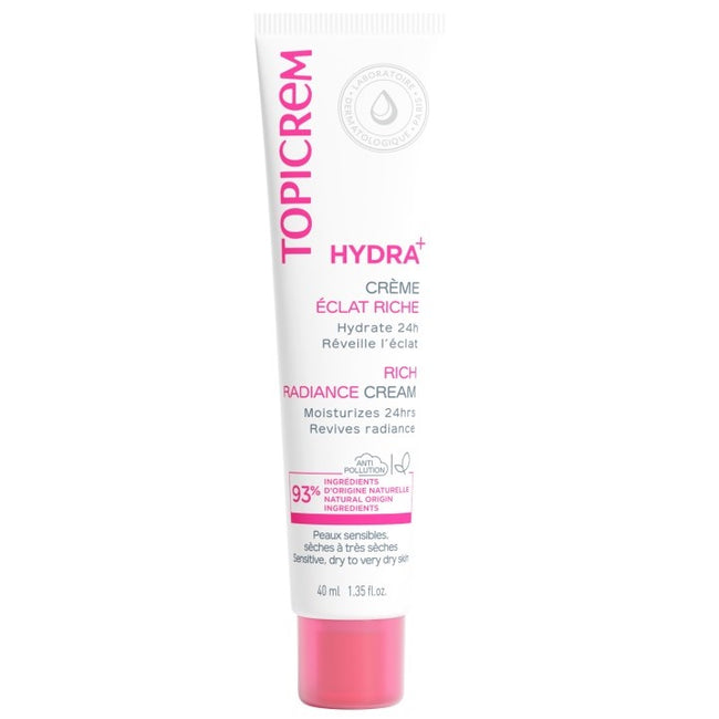 Topicrem Hydra+ Rich Ultra-Moisturizing Radiance Cream ultranawilżający krem rozświetlający do twarzy 40ml
