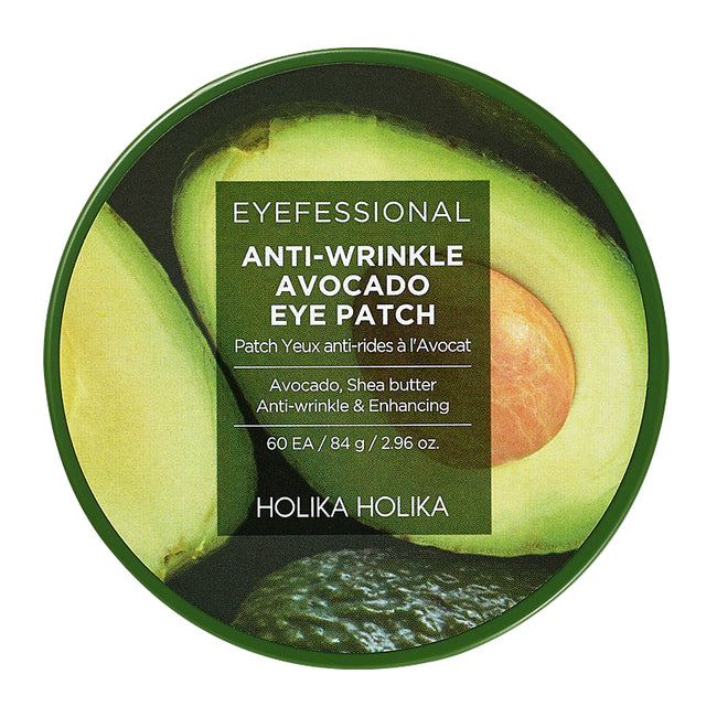 HOLIKA HOLIKA Eyefessional Anti-Wrinkle Avocado Eye Patch hydrożelowe płatki pod oczy z ekstraktem z awokado 60szt