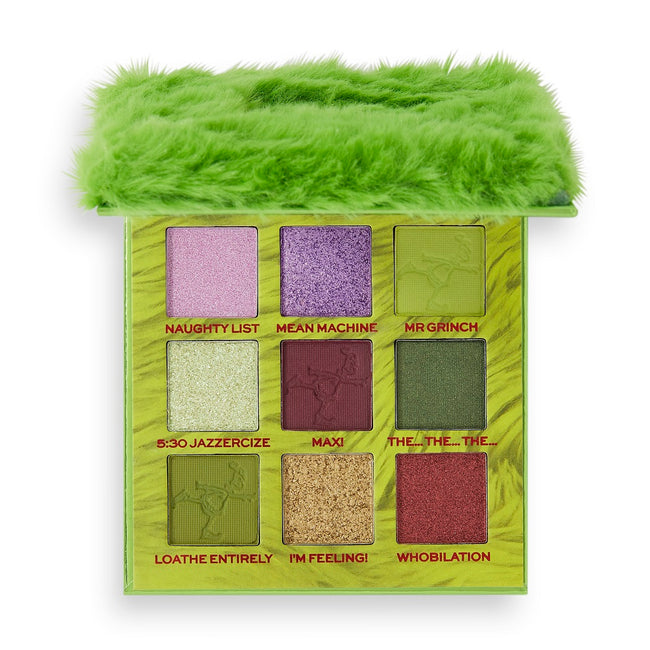 Makeup Revolution The Grinch x Revolution Mean One Shadow Palette paletka 9 cieni do powiek 7.2g